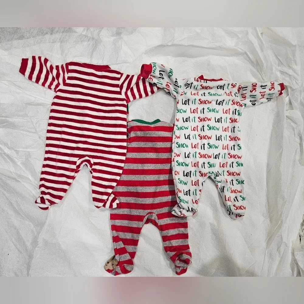 Newborn Holiday Onesie Lot of 3
